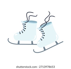 Ice skates. Vector illustration, flat design.