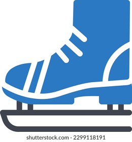 ice skates Vector illustration on a transparent background. Premium quality symmbols. Glyphs vector icons for concept and graphic design.