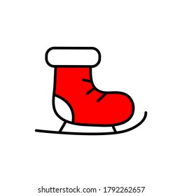 Ice skates vector isolated on white background.