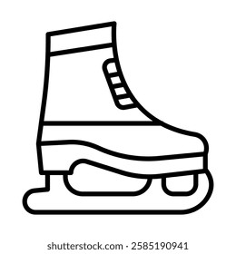 Ice Skates Vector Line Icon Design