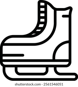 Ice Skating Boots For Ice Hockey Sports Vector