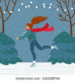 Ice skating girl
