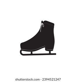 Ice skating icon in different style vector illustration. Ice Skates Glyph Icon designed in filled, outline, line and stroke style can be used for web, mobile, ui