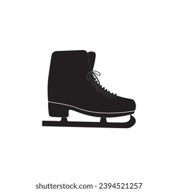 Ice skating icon in different style vector illustration. Ice Skates Glyph Icon designed in filled, outline, line and stroke style can be used for web, mobile, ui
