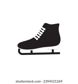 Ice skating icon in different style vector illustration. Ice Skates Glyph Icon designed in filled, outline, line and stroke style can be used for web, mobile, ui