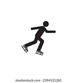 Ice skating icon in different style vector illustration. Ice Skates Glyph Icon designed in filled, outline, line and stroke style can be used for web, mobile, ui