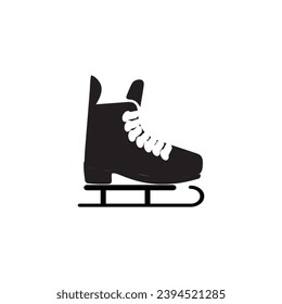 Ice skating icon in different style vector illustration. Ice Skates Glyph Icon designed in filled, outline, line and stroke style can be used for web, mobile, ui