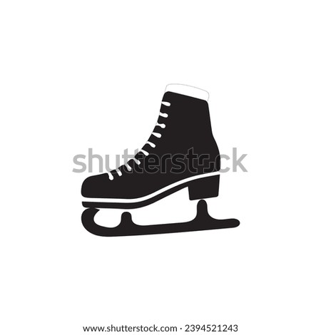 Ice skating icon in different style vector illustration. Ice Skates Glyph Icon designed in filled, outline, line and stroke style can be used for web, mobile, ui