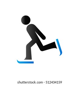 Ice skating icon in duo tone color. Winter sport