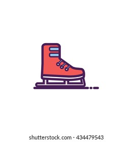 Ice Skating Icon Illustration