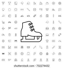 Ice skating icon. set of outline sport icons.