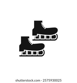 Ice skating icon Simple thin line flat symbol