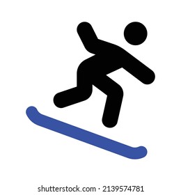 Ice Skating Icon .Sports icon. Simple flat vector illustration for your web site design, logo, app, UI.