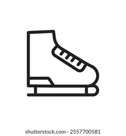 Ice skating icon Thin line art collection