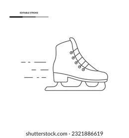 Diseño vector de iconos de patinaje sobre hielo. 