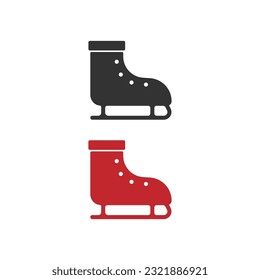 Ice Skating Icon Vector Design. 