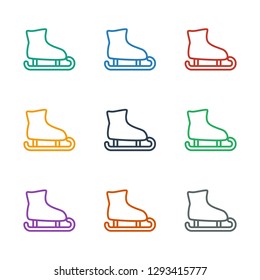 ice skating icon white background. Editable outline ice skating icon from fitness. Trendy ice skating icon for web and mobile.
