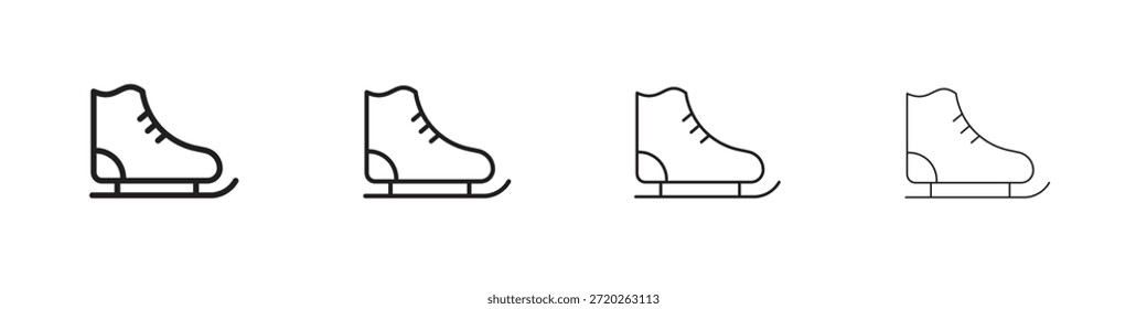 Eiskunstlauf-Symbole Umrissvektorsymbol