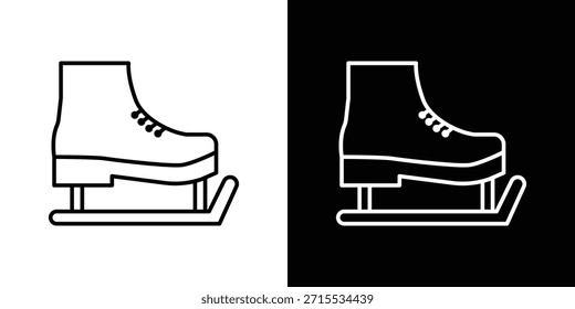Ice skating icons for UI elements. High-quality vector illustration.