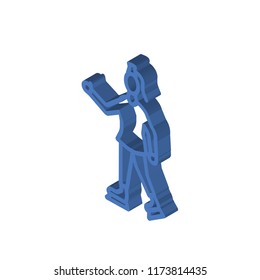 Ice skating isometric left top view 3D icon
