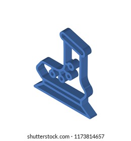 Ice skating isometric left top view 3D icon
