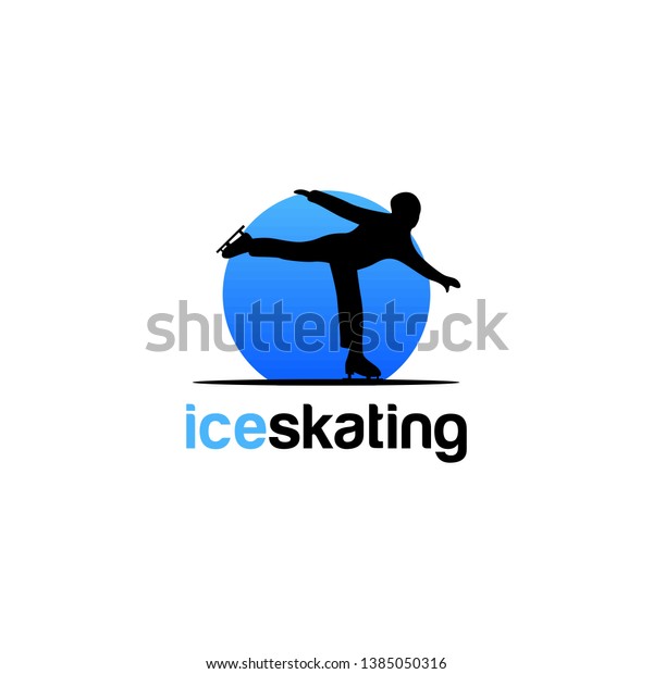 Ice Skating Logo Design Vector Template Stock Vector Royalty Free