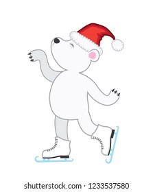 Ice skating polar bear 