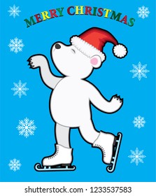 Ice skating polar bear 