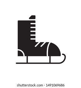 Ice Skating Shoe icon. flat simple pictogram. hockey ice skating vector illustration