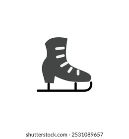 Zapato de patinaje sobre hielo, icono de patinaje sobre hielo. signo para el concepto móvil y el Diseño web. Ilustración vectorial