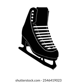 Patinaje sobre hielo Zapato de Vector Clip Arte Contorno Silueta Patinaje sobre hielo Mínimo Aislado, Ilustración Vector Colección.
