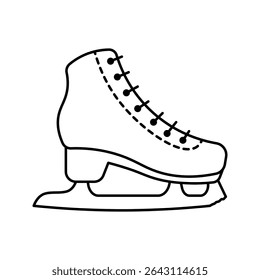 Ice skating shoes icon on white background