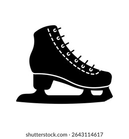 Ice skating shoes icon on white background