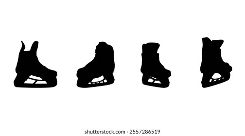 Ice skating shoes vector skate icon. Skater icon. Ice skating shoes icon. Ice skating icon.