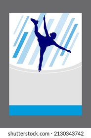 Ice skating sport background graphic in vector quality.