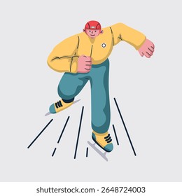 Ice skating sport vector illustration