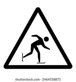 Ice Skating Symbol Sign, Vector Illustration, Isolate On White Background Label .EPS10