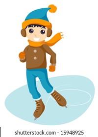 Ice Skating - Vector