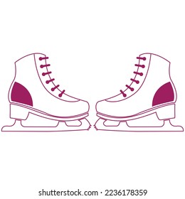 
Ice skating vector icon illustration.