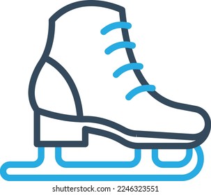 Ice Skating Vector Icon which is suitable for commercial work and easily modify or edit it
