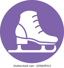 Ice Skating Vector Icon which is suitable for commercial work and easily modify or edit it

