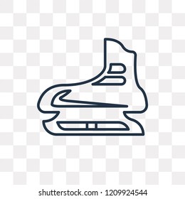 Ice skating vector outline icon isolated on transparent background, high quality linear Ice skating transparency concept can be used web and mobile