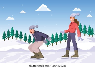 ice skating -  Winrter Activity