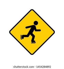 Ice Skating Zone sign vector