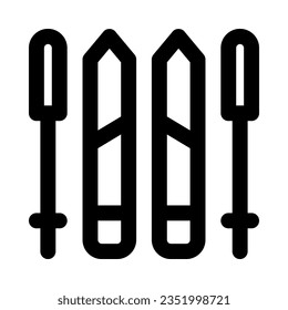 ice ski icon for your website, mobile, presentation, and logo design.