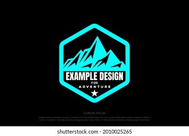 Ice Snow or Iceberg Mountain Hill for Outdoor Adventure Logo Design Vector