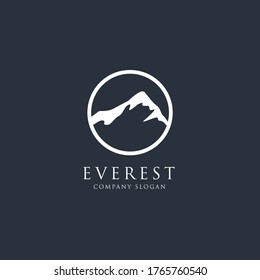 Ice Snow Rocky Mountain, Mount Peak Hill Nature Landscape view logo design