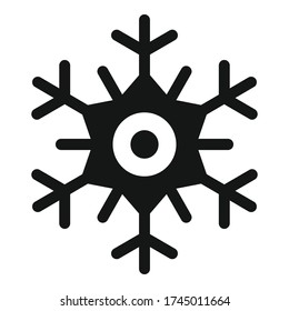 Ice snowflake icon. Simple illustration of ice snowflake vector icon for web design isolated on white background