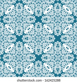 ice snowflake lace seamless vector background pattern