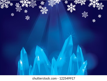 ice and snowflakes